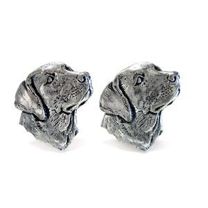 Large Labrador Retriever Cufflinks - Handcrafted Fine English Pewter